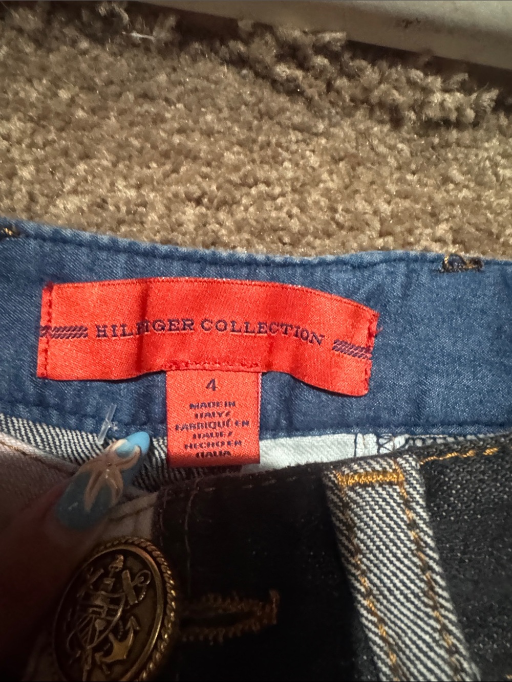Patchwork Denim Women's Shorts - Multicolor - Picture 3 of 6